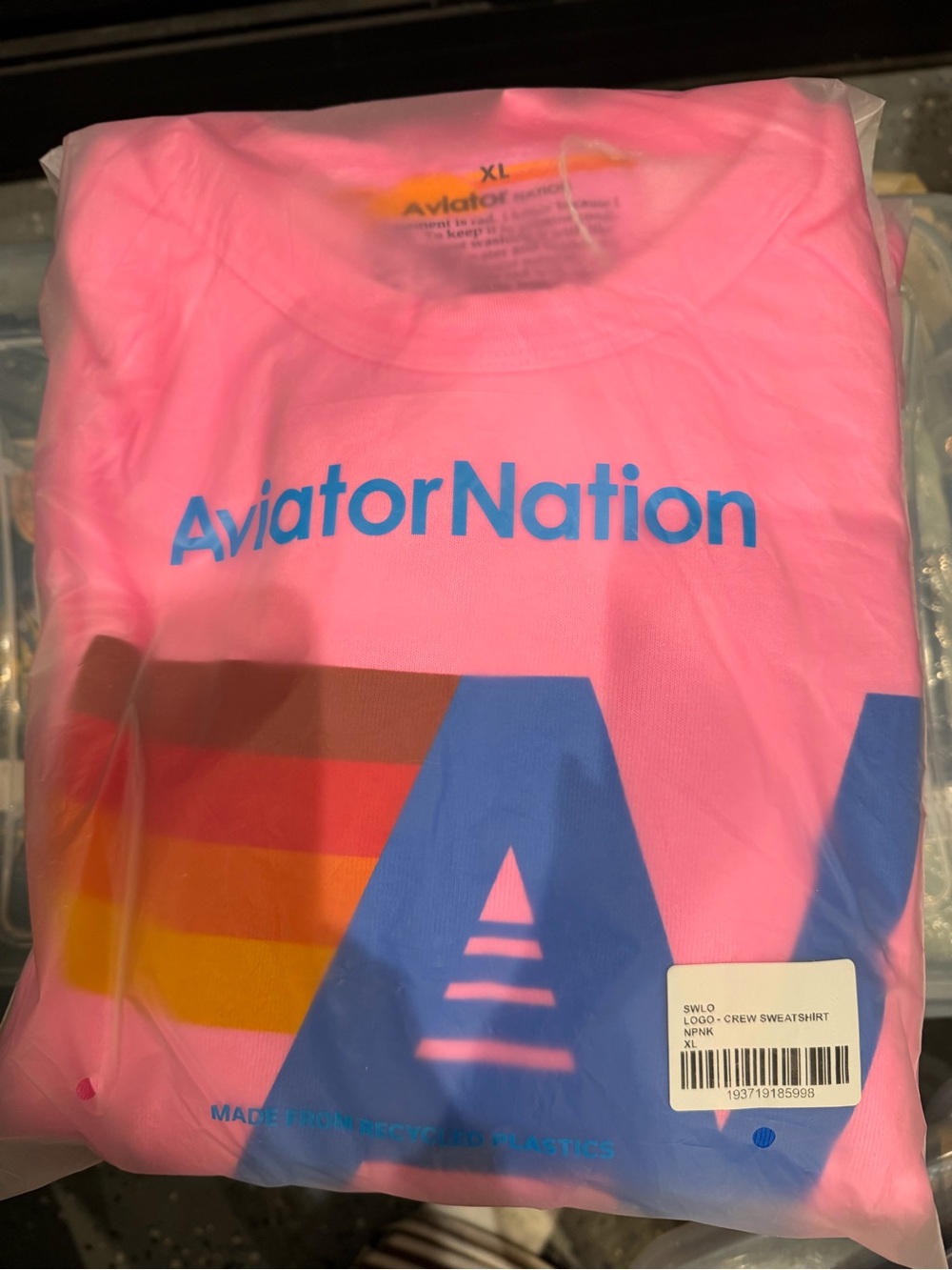 Aviator Nation LOGO SWEATSHIRT - NEON PINK - Picture 2 of 2